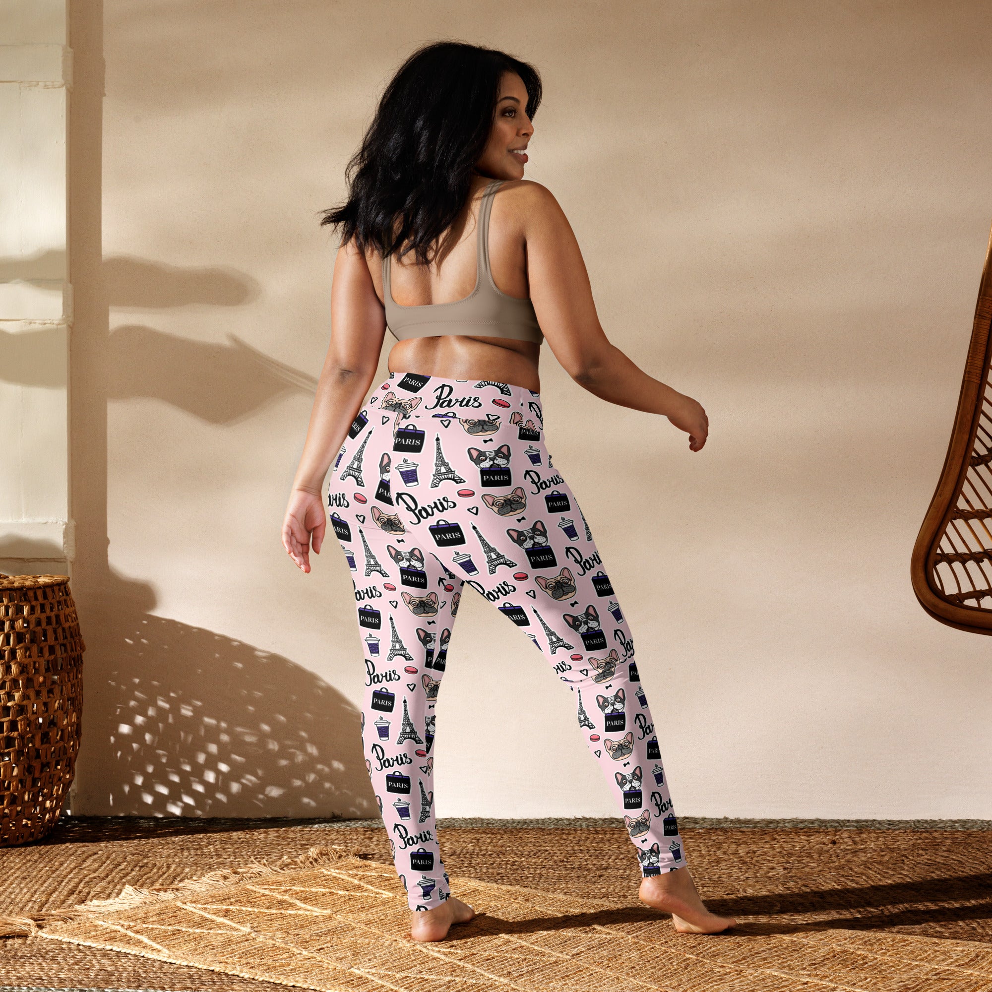I Love Paris Doggy Yoga Leggings